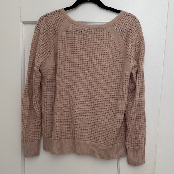 Vince Waffle Knit Crewneck Sweater - Light Pink, Medium - Picture 2 of 4